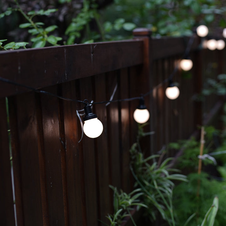 Outdoor Landscape Lighting LED 12V Low Voltage SL104 3800K Warm White LED Low Voltage Bistro Indoor String Lights 34 FT 12pcs 12V 0.5W G30 LED Bulbs