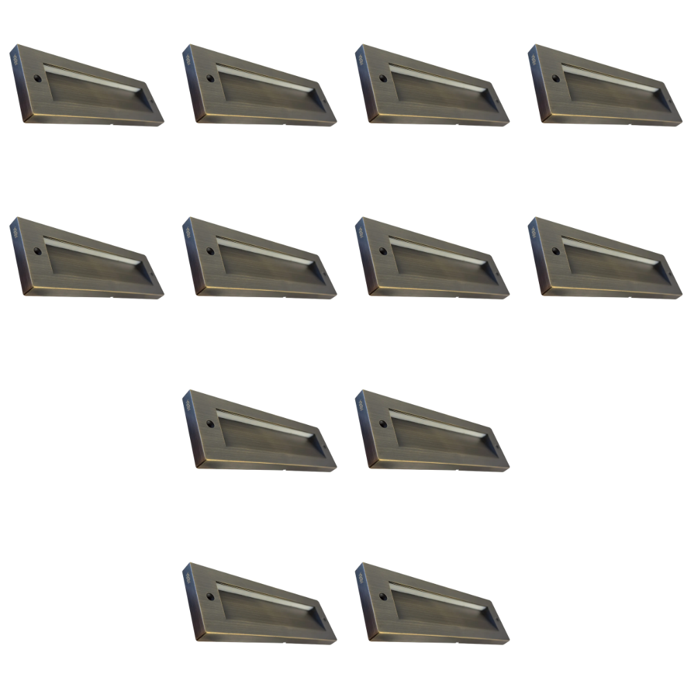 Outdoor Landscape Lighting LED 12V Low Voltage STBCC18 4x/8x/12x Package 3CCT 3W LED Cast Brass Outdoor Horizontal Modern Step Light 12V Low Voltage Lighting Natural Brass 12 Pack