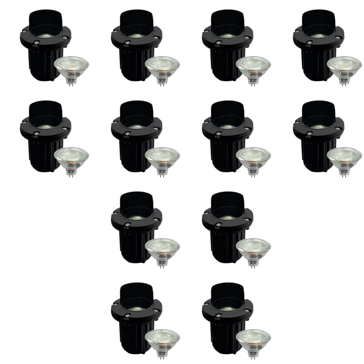 UNB03 4x/8x/12x Package Cast Brass Low Voltage Shielded LED In-ground Well Light IP65 Waterproof with 5W 3000K Bulb