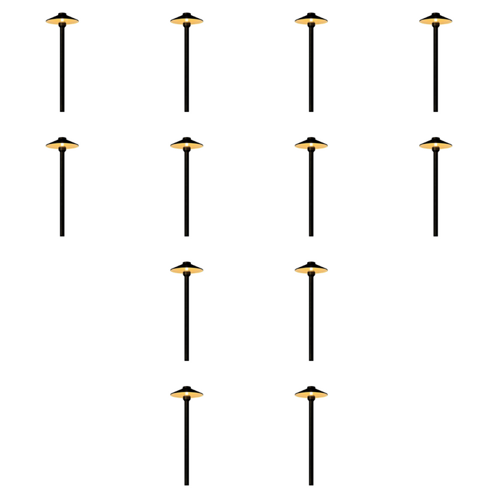 PLB26 4x/8x/12x Package Outdoor Garden Pathway Light | Low Voltage Brass Path Light 3W 3000K Bulb