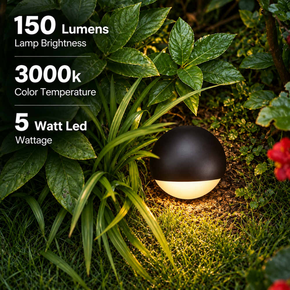 UNAL03 5W 3000K 150LM Bronze Aluminum Half-Moon LED Surface Mount Well Light – 12V Low Voltage Landscape Lighting