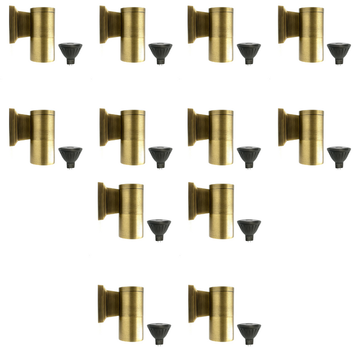 SCSP04 Teide Sconce Brass Finish Down Light 4x/8x/12x MR16 4W Dimmable 2700K Package Low Voltage Outdoor Lighting