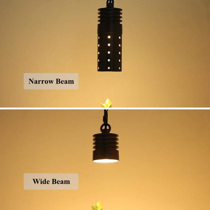 HLA05 2-Pack Low Voltage Black Pendant with MR16 3W 300LM 3000K Warm White LED Aluminum Light Hanging Patio Light Package