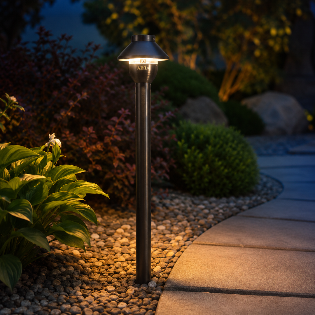 Outdoor Landscape Lighting LED 12V Low Voltage PLB01 Cast Brass Path Light | Lamp Ready G4 Low Voltage Landscape Light