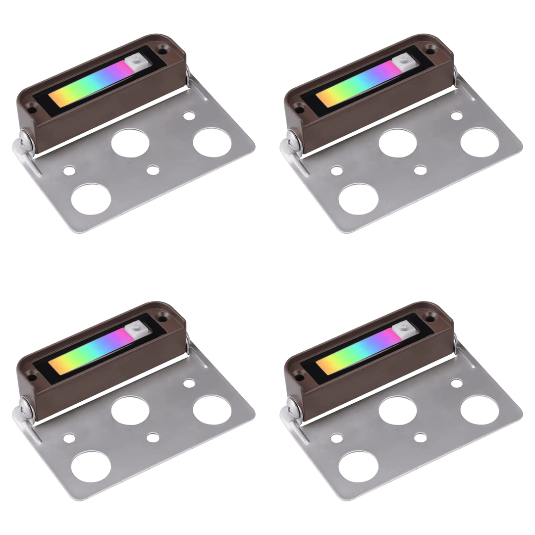 STBR01 4x/8x/12x Package 4-Inch 1W RGBW LED Retaining Wall Lights, Hardscape Color Changing 12V-24V Low Voltage Landscape Lights