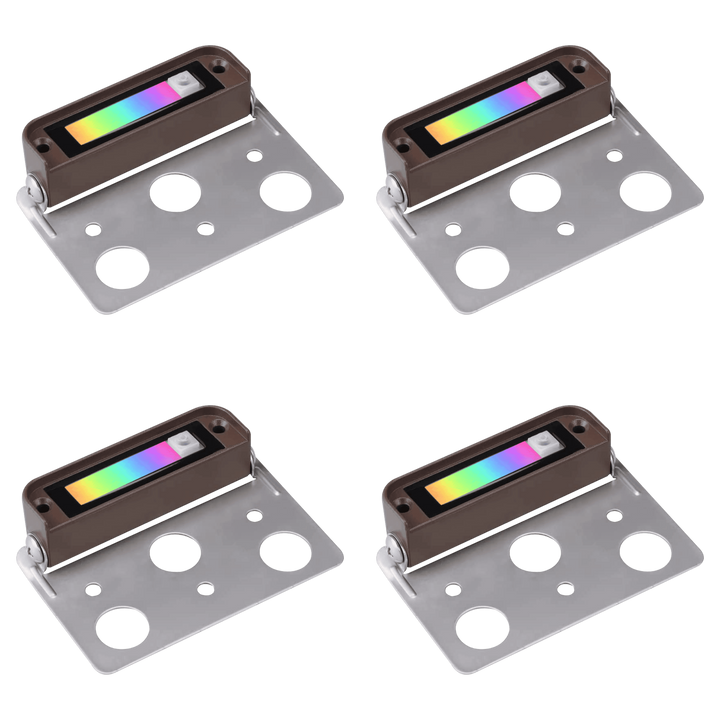 STBR01 4x/8x/12x Package 4-Inch 1W RGBW LED Retaining Wall Lights, Hardscape Color Changing 12V-24V Low Voltage Landscape Lights