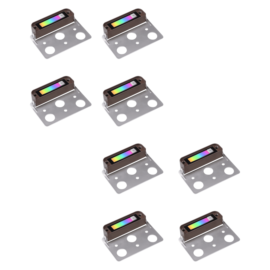 STBR01 4x/8x/12x Package 4-Inch 1W RGBW LED Retaining Wall Lights, Hardscape Color Changing 12V-24V Low Voltage Landscape Lights