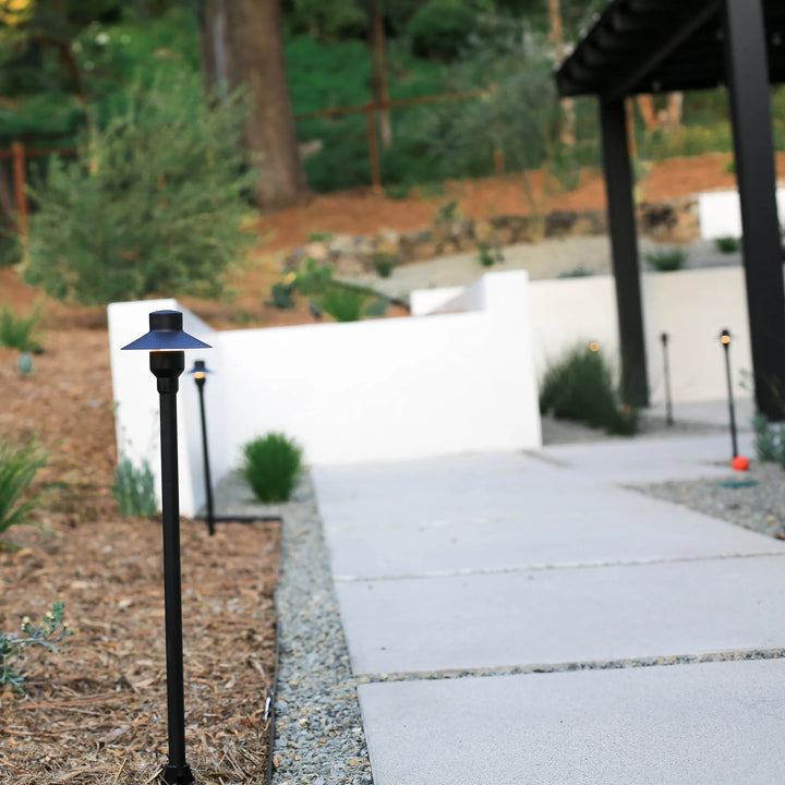 BPLP09 Tulay SH 18" Black Brass Path Light Low Voltage Outdoor Lighting