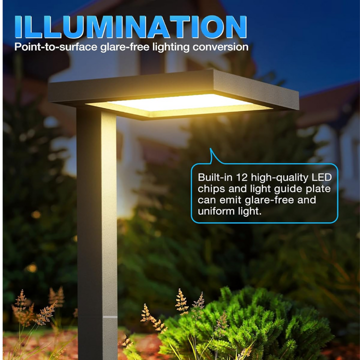 ALP03 8-Pack 5W Low Voltage 12V 3000K Integrated LED Cast Aluminum Anti-Glade Landscape Pathway Lights Package