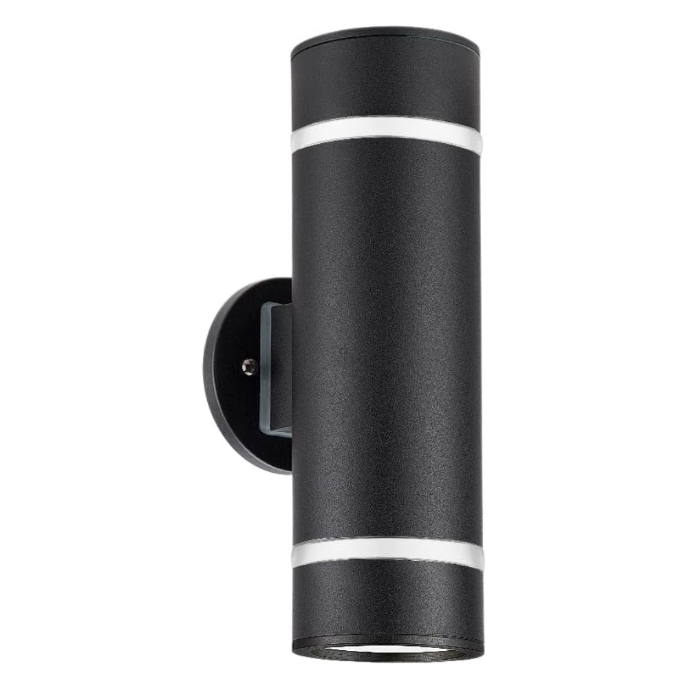 SCSH01 120V Line Voltage LED Stainless Steel Cylinder Up Down Light 2 Directional Sconce Lighting Medium Base Sockets