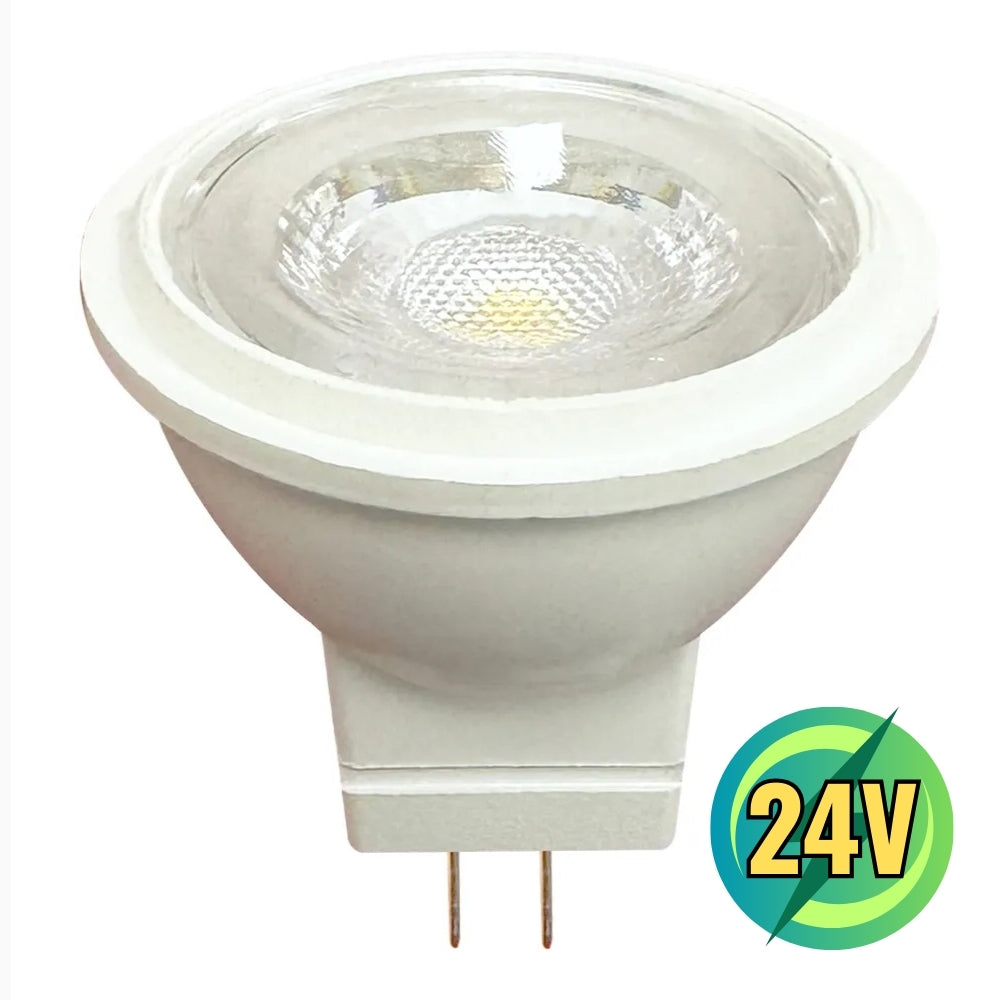 MR11 2W DC24V LED 120° Beam Outdoor Landscape Light Bulbs Energy Saving IP65 Waterproof