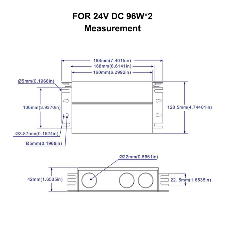 TSDC02 12V/24V DC Low Voltage Dimmable Junction Box Transformers UL Listed LED Driver Outdoor Rated