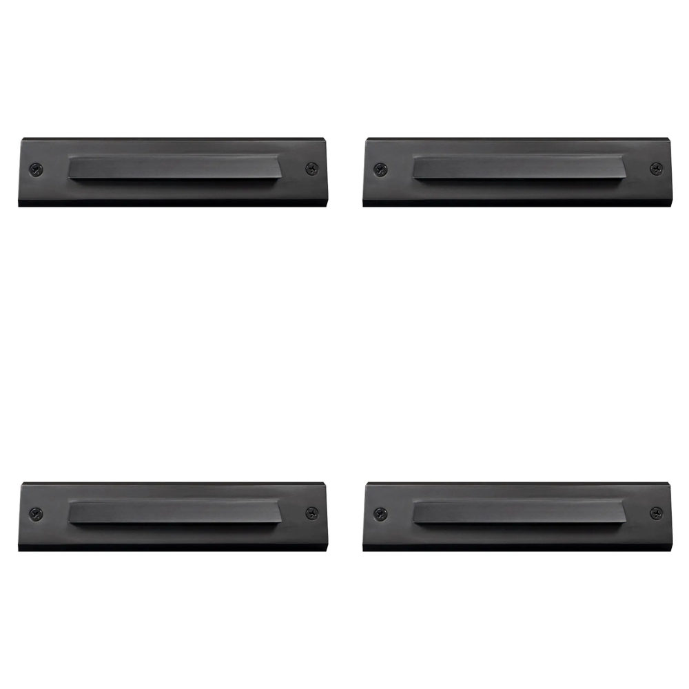 Outdoor Landscape Lighting LED 12V Low Voltage STB16 4x/8x/12x Package 2W LED Cast Brass 12V Low Voltage Surface Mounted Slim Horizontal Outdoor & Indoor Step Light 4 Pack Dark Brass