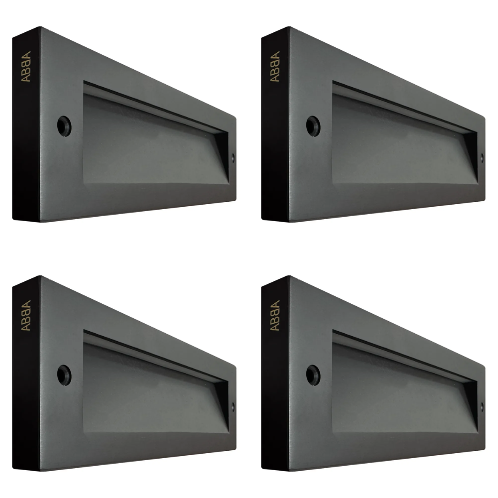 Outdoor Landscape Lighting LED 12V Low Voltage STBCC18 4x/8x/12x Package 3CCT 3W LED Cast Brass Outdoor Horizontal Modern Step Light 12V Low Voltage Lighting Dark Brass 4 Pack