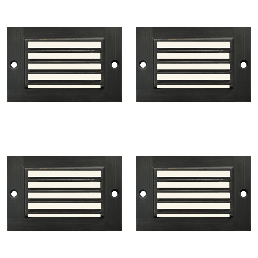 STB07 4x/8x/12x Package 2W LED Surface Mounted Horizontal Outdoor & Indoor Brass Step Light 12V Low Voltage