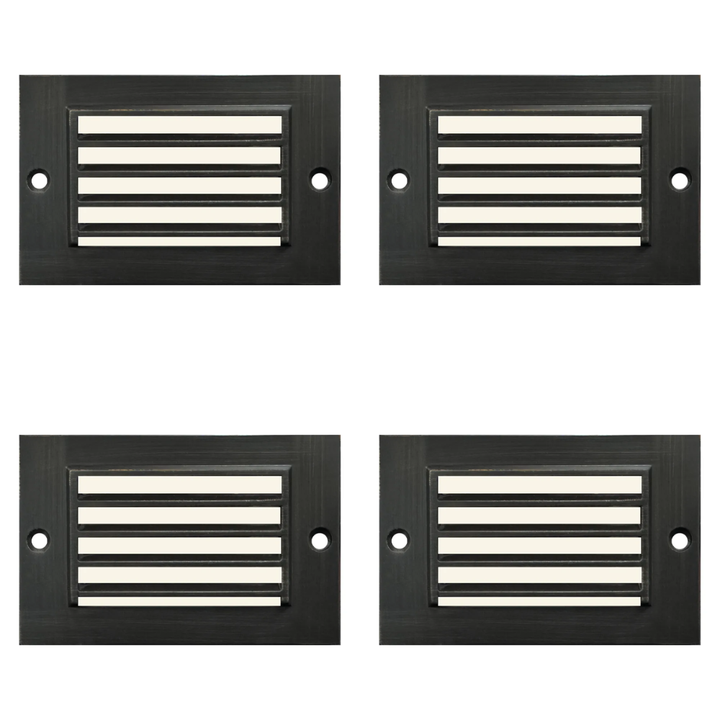 STB07 4x/8x/12x Package 2W LED Surface Mounted Horizontal Outdoor & Indoor Brass Step Light 12V Low Voltage