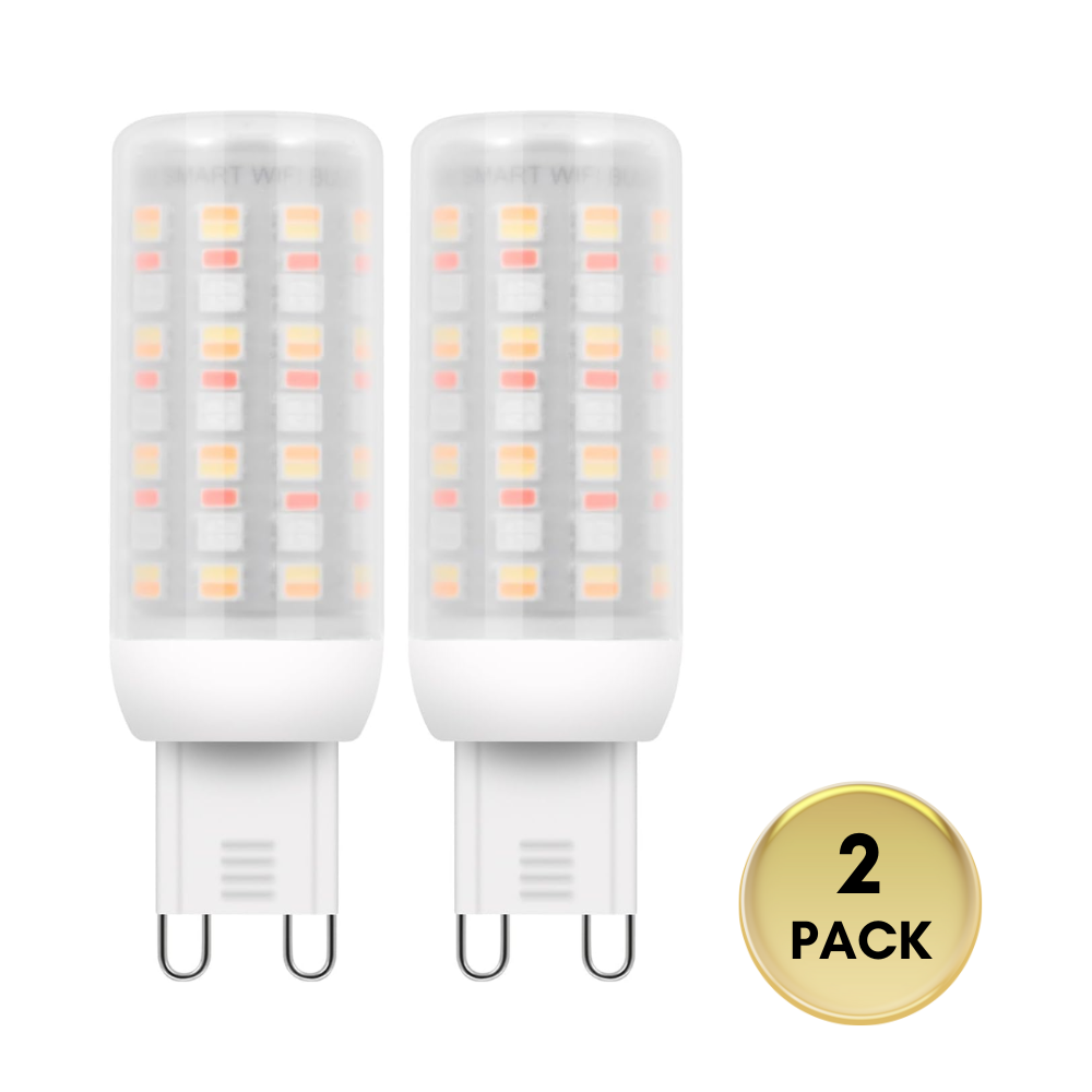 RGBCW G9 4W Smart WI-FI Control LED Light Bulb 2/3 Pack, Energy Saving RGBCW Color Changing 2700K-6500K High Voltage 120V Outdoor LED Bulb Compatible with Alexa and Google Assistant