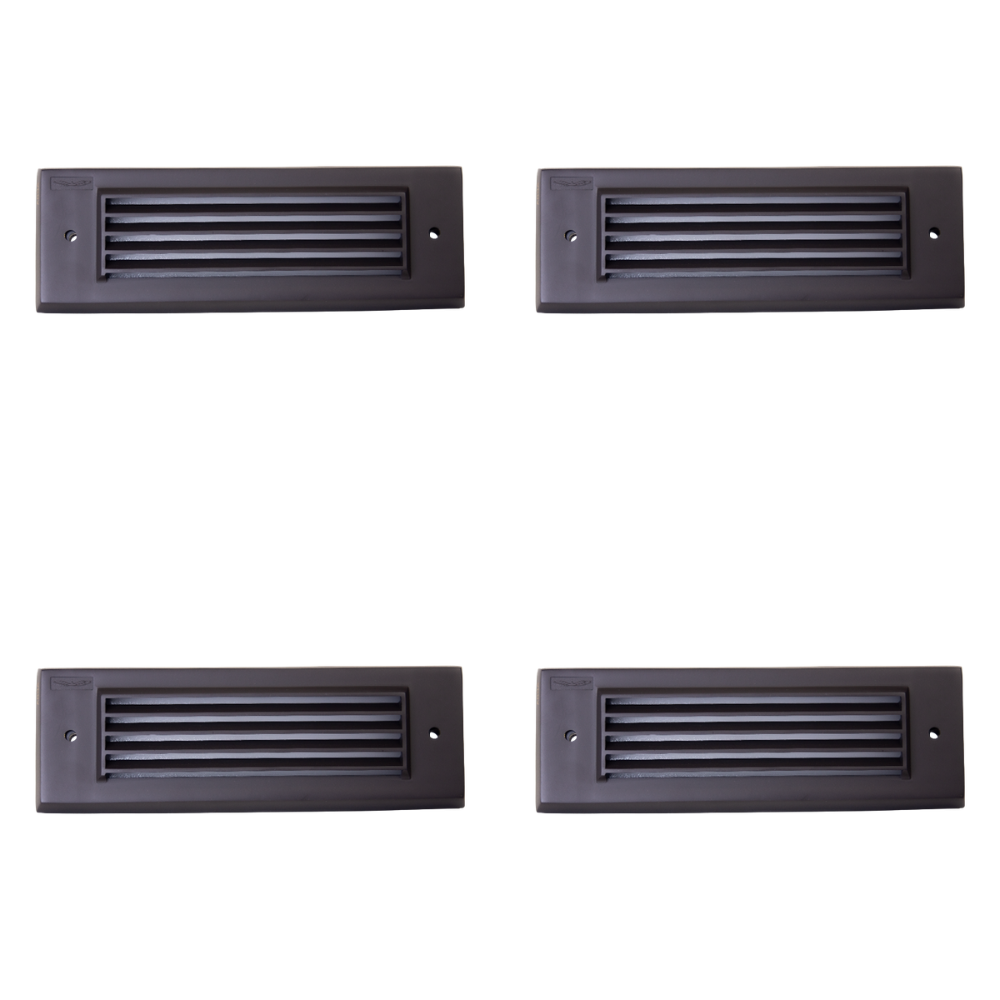 Outdoor Landscape Lighting LED 12V Low Voltage STBCC17 4x/8x/12x Package Cast Brass 1W-4W 3CCT Adjustable LED Outdoor Step Light 12V Low Voltage Lighting Dark Brass 4 Pack