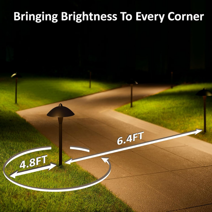 ALPCC10 6-Pack 5W Selectable 5CCT 2200K/2700K/3000K/4000K/5000K LED Landscape Bronze Pathway Light Package, 12V-24V AC/DC Low Voltage Path Lights