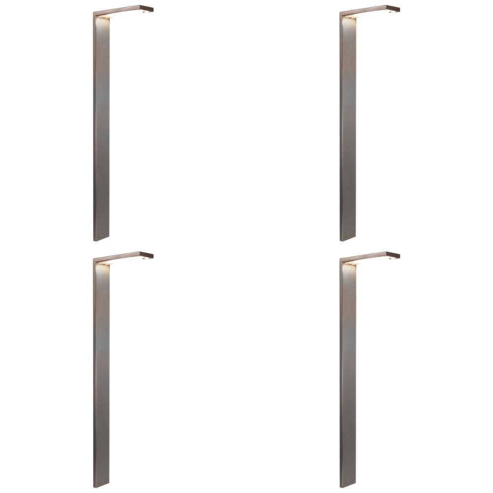 Outdoor Landscape Lighting LED 12V Low Voltage CDPS58 4x/8x/12x Package 3W Stainless Steel Directional Pathway Light LED Bollard Landscape Lighting 12V Low Voltage Stainless Steel 4 Pack