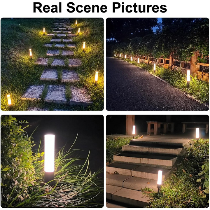 Outdoor Landscape Lighting LED 12V Low Voltage ALP55 Low Voltage Landscape Lighting Pathway Lights Package, 6W 300LM Landscape Lights 3000K Warm, IP65 Waterproof, Aluminum Outdoor Landscape Path Lights