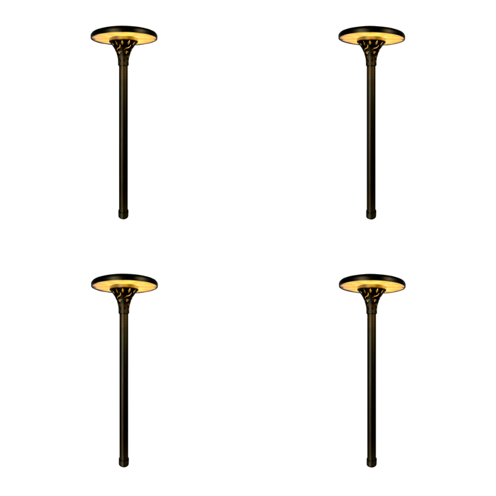 Outdoor Landscape Lighting LED 12V Low Voltage PLB28 4x/8x/12x Package Outdoor Garden Pathway Light | 12V Low Voltage Brass Path Light 4W 3000K LED 4 Pack