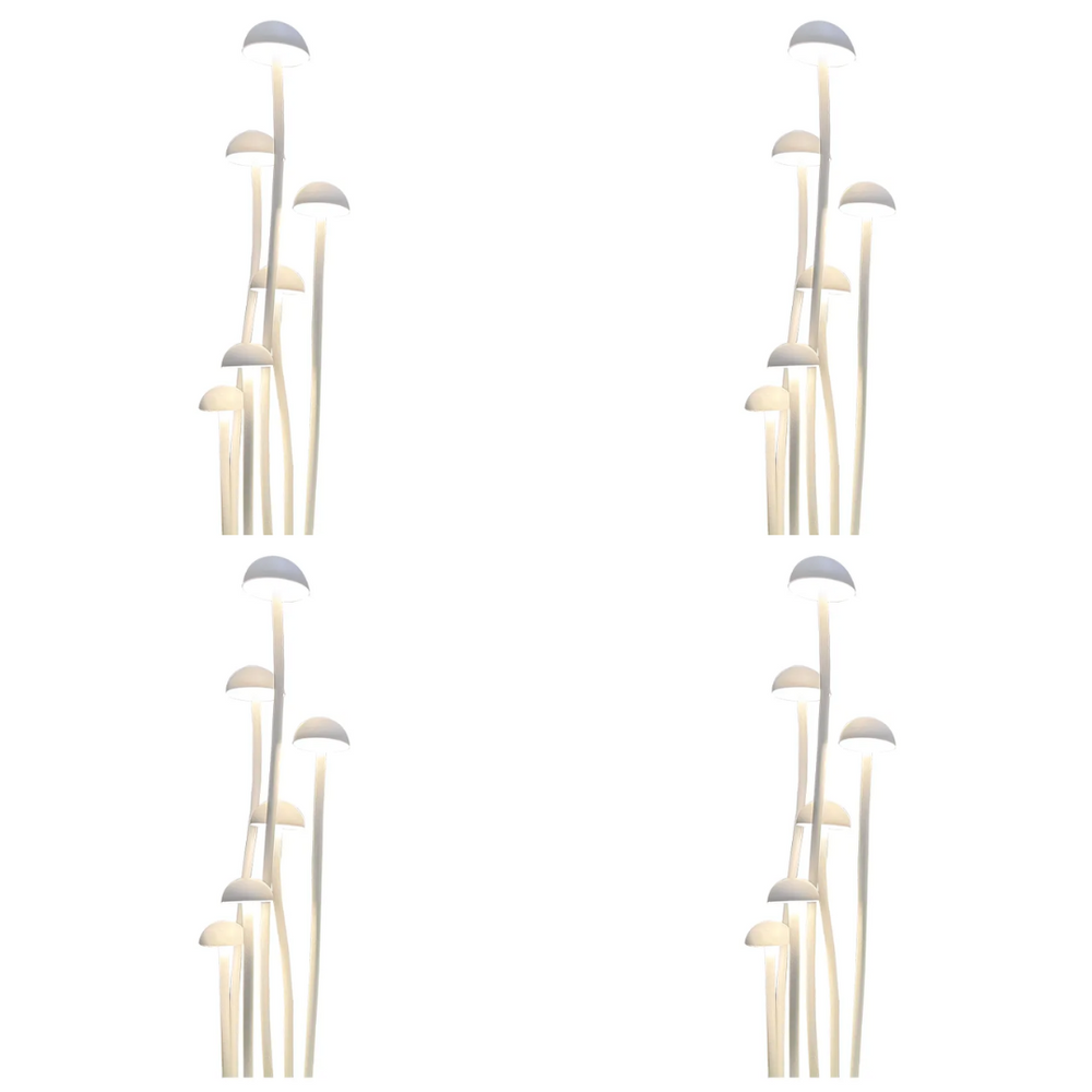 Outdoor Landscape Lighting LED 12V Low Voltage CDPA71 4x/8x/12x Package Mushroom Aluminum 3000K Warm White Integrated LED 12V Low Voltage Path Light White 4 Pack