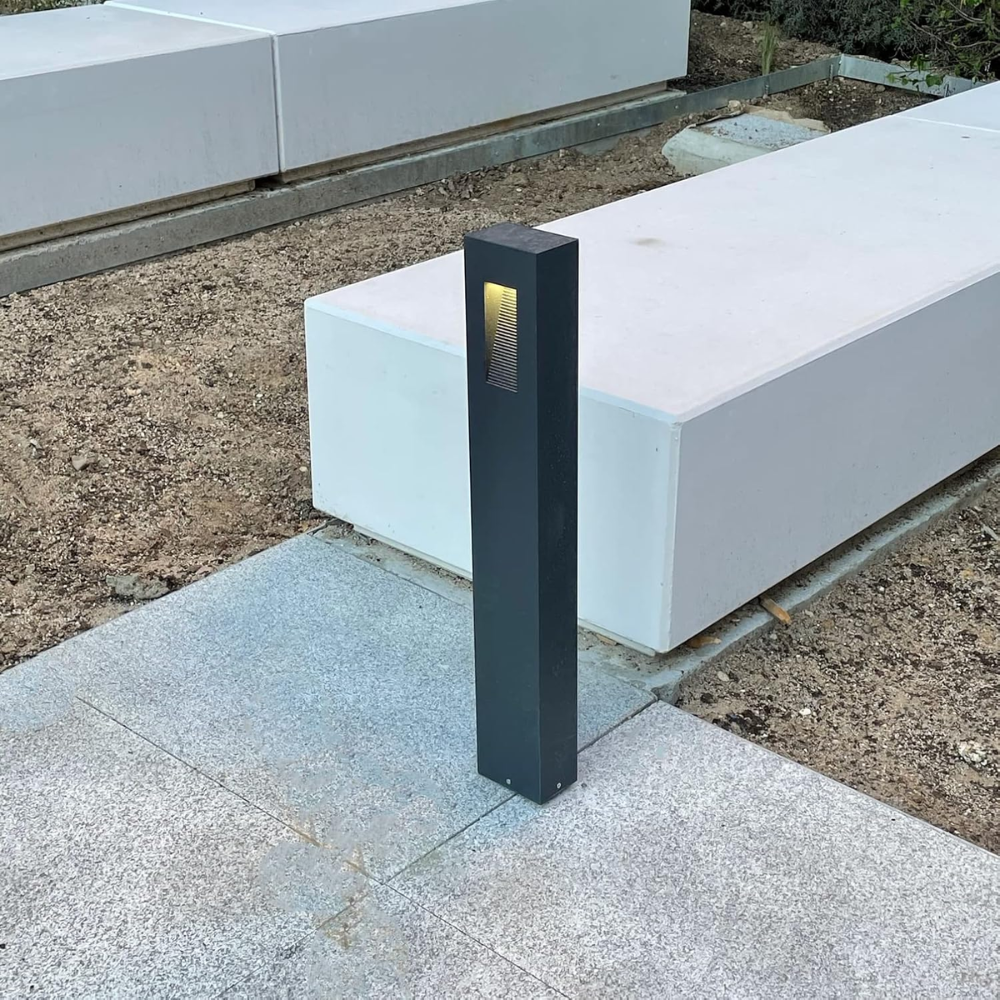 BPLA03 32" 120V 10W 3000K/5000K 1000LM Black Aluminum Rectangular Bollard Light Line Voltage Commercial Bollard Path Light Outdoor Lighting