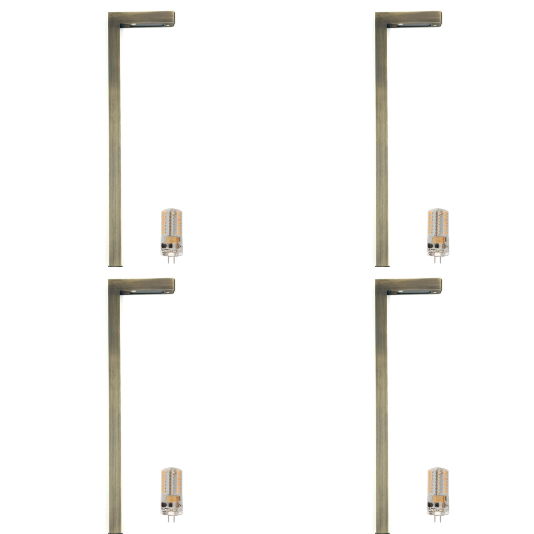 BPLP03 Aspen Brass Path Light 4x/8x/12x G4 2W Dimmable 2700K Package Low Voltage Outdoor Lighting