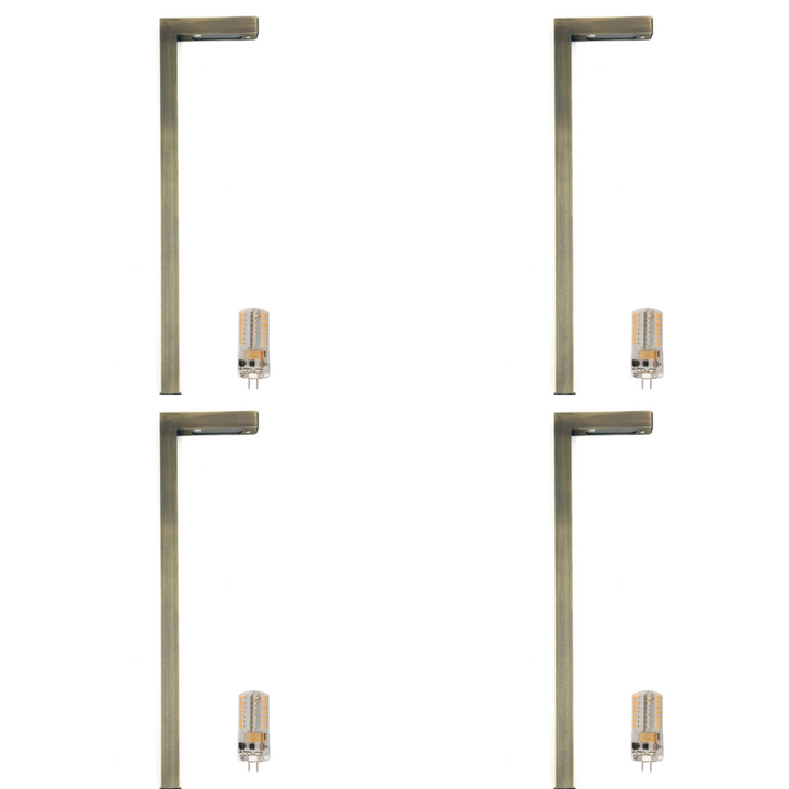 BPLP03 Aspen Brass Path Light 4x/8x/12x G4 2W Dimmable 2700K Package Low Voltage Outdoor Lighting