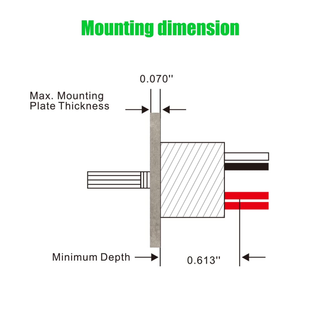 5V to 24V 6A Low Voltage LED Dimmer Switch - Rotary Knob PWM Dimming for Strip & Landscape Lights