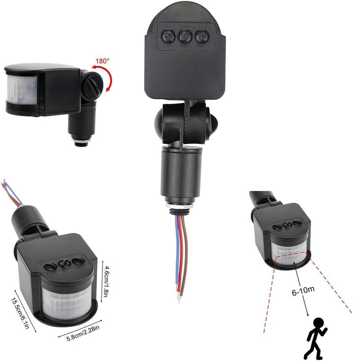 Outdoor Landscape Lighting LED 12V Low Voltage PIR and Motion Sensor DC12V Low Voltage For Outdoor Security Flood Lights IP65 Waterproof