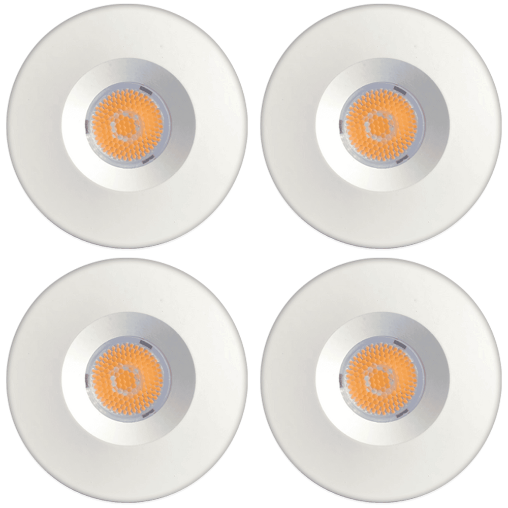Outdoor Landscape Lighting LED 12V Low Voltage CB05 4x/8x/12x Package 1.5W DC12V Low Voltage Round LED Cast Aluminum Recessed Cabinet Light Down Lighting Fixture 3000K or 5000K White 4 Pack