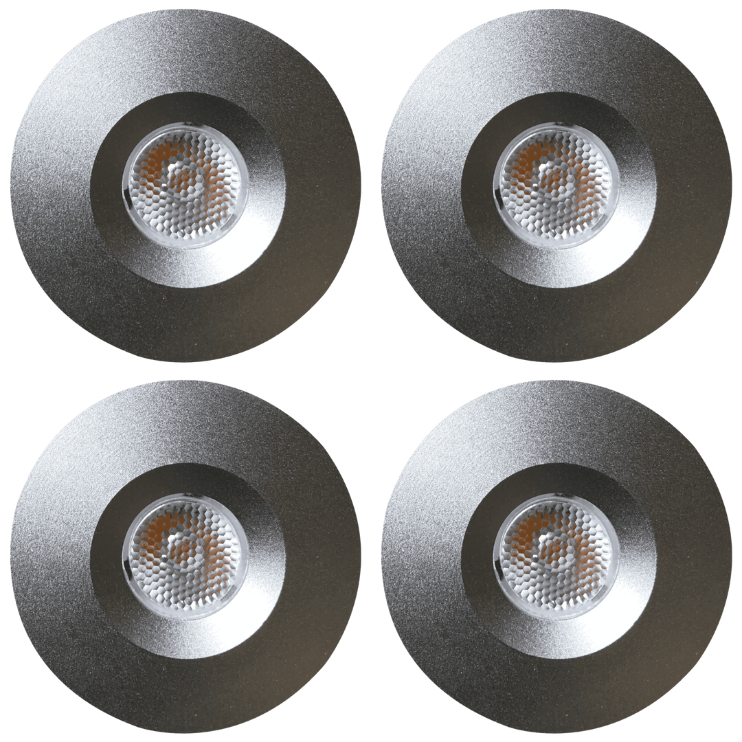 CB15 4x/8x/12x Package Round Recessed Cast Aluminum Cabinet Light Energy Saving Dimmable LED Downlighting 3000K or 5000K