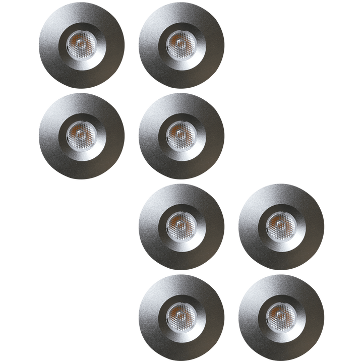 CB15 4x/8x/12x Package Round Recessed Cast Aluminum Cabinet Light Energy Saving Dimmable LED Downlighting 3000K or 5000K