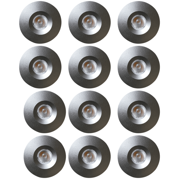 CB15 4x/8x/12x Package Round Recessed Cast Aluminum Cabinet Light Energy Saving Dimmable LED Downlighting 3000K or 5000K