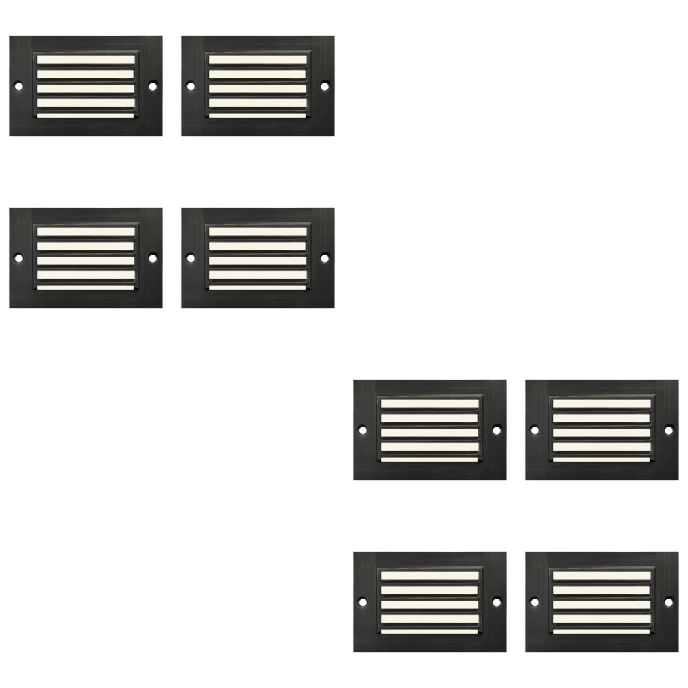 STB07 4x/8x/12x Package 2W LED Surface Mounted Horizontal Outdoor & Indoor Brass Step Light 12V Low Voltage