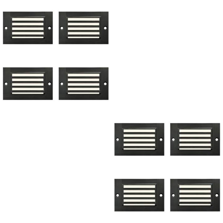 STB07 4x/8x/12x Package 2W LED Surface Mounted Horizontal Outdoor & Indoor Brass Step Light 12V Low Voltage