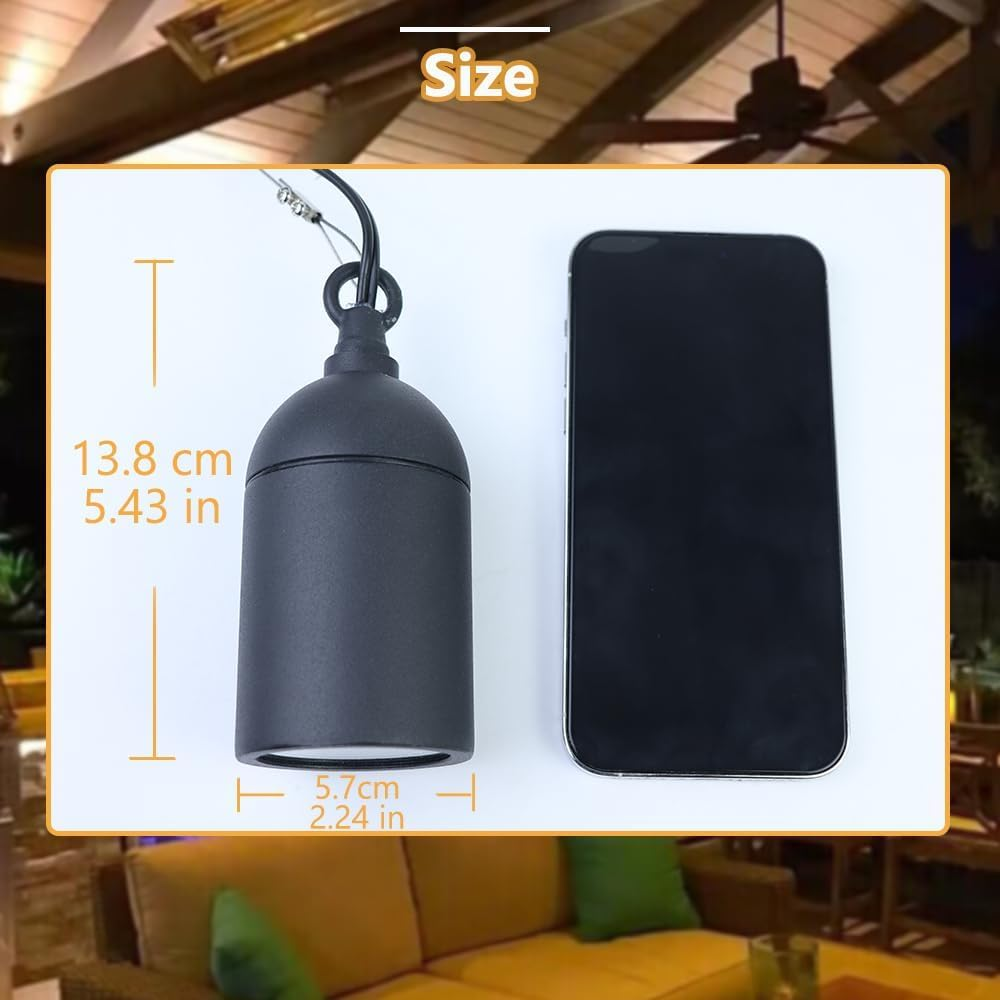 HLA06 2-Pack Low Voltage Black Rounded Pendant with MR16 3W 300LM 3000K Warm White LED Aluminum Light Hanging Patio Light Package