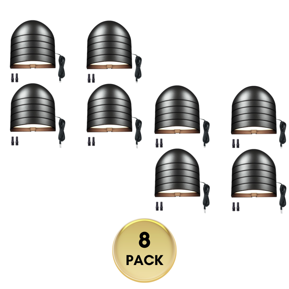 DLA08 5W 250LM Low Voltage 12V-24V 5CCT 2700K/3000K/3500K/4000K/5000K Integrated LED Outdoor Fence Deck Down Light Package, Step Patio Landscape Lights