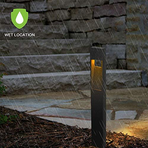 ALP24 4-Pack 2W 48LM Landscape Pathway Light Package, Matte Black 3000K Warm White Integrated LED Walkway Light, Die-Cast Aluminum, ETL Listed