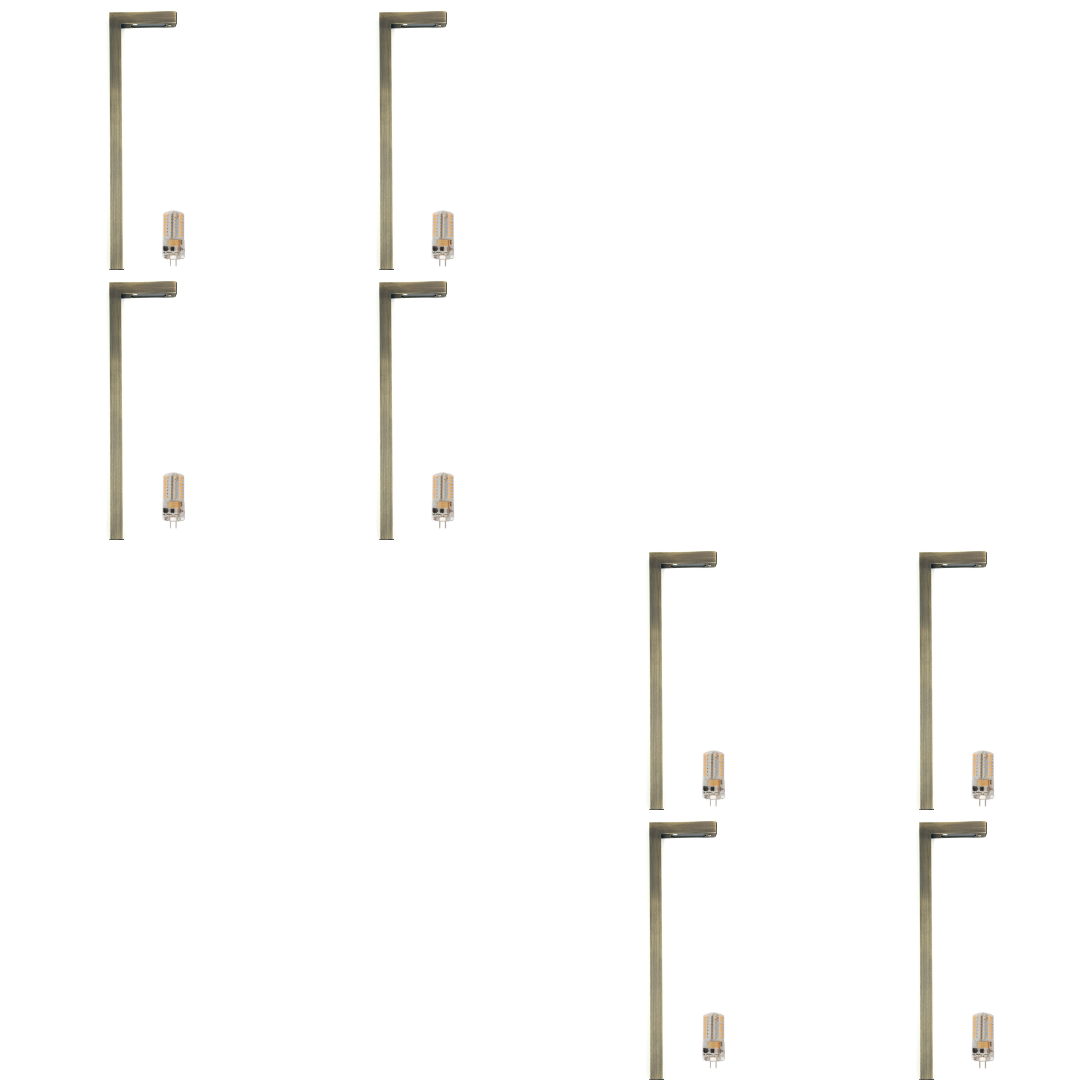 BPLP03 Aspen Brass Path Light 4x/8x/12x G4 2W Dimmable 2700K Package Low Voltage Outdoor Lighting