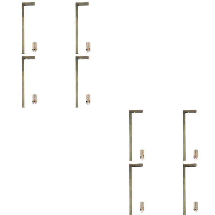 BPLP03 Aspen Brass Path Light 4x/8x/12x G4 2W Dimmable 2700K Package Low Voltage Outdoor Lighting