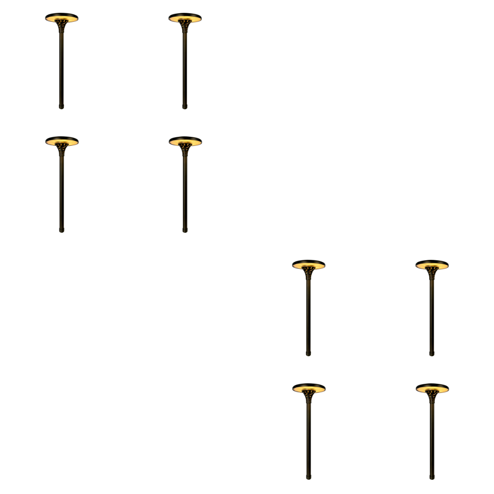 Outdoor Landscape Lighting LED 12V Low Voltage PLB28 4x/8x/12x Package Outdoor Garden Pathway Light | 12V Low Voltage Brass Path Light 4W 3000K LED 8 Pack