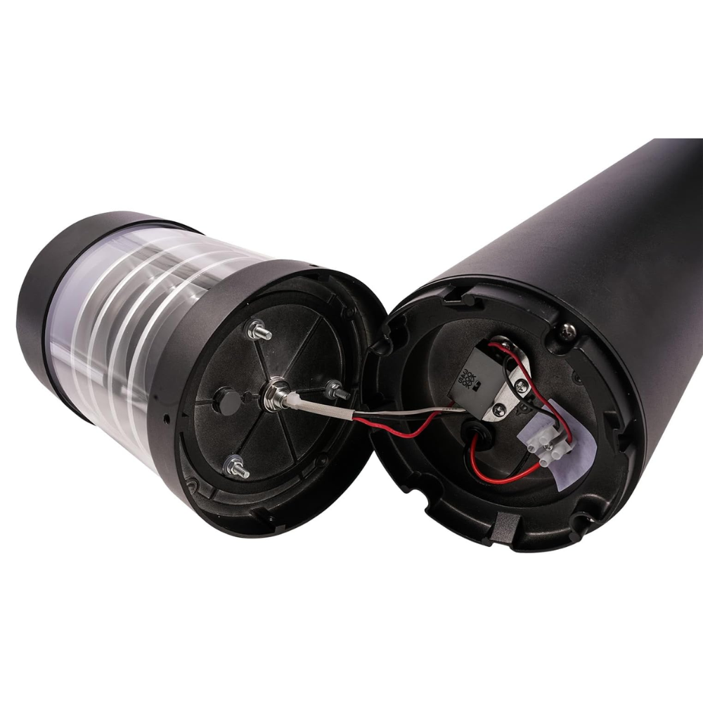 BPLA04 38" 120V 20W 3000K/4000K/5000K 3CCT 2400LM Black Aluminum Flat-Top Bollard Light Line Voltage Commercial Bollard Path Light Outdoor Lighting
