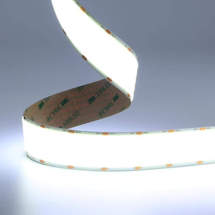 SLD17 30mm 12.2W/ft, 160W Max Wide LED Strip Light Dotless COB Indoor IP20 Single Color 160W 16.5ft DC24V Low Voltage