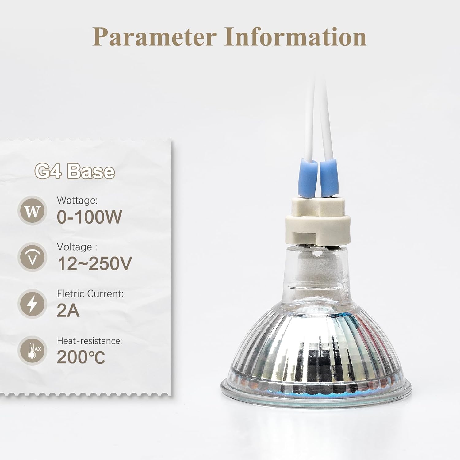 Gr Bulb Socket Ceramic Socket Adapter for G4, G6.35, MR11, MR16 Bulbs Package – 12V-2