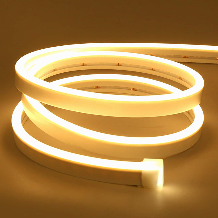 SLN02 2.2W/ft Dotless COB 6mmx12mm / 8mmx12mm Single Color Neon LED Strip Light 5M DC12V 36W IP65 Outdoor Rated Dimmable Low Voltage Silicone Rope Light
