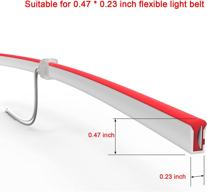 SLN 8 Pack Solderless Strip to Wire Connectors Package for Single Color LED 12V DC Strip Light Neon