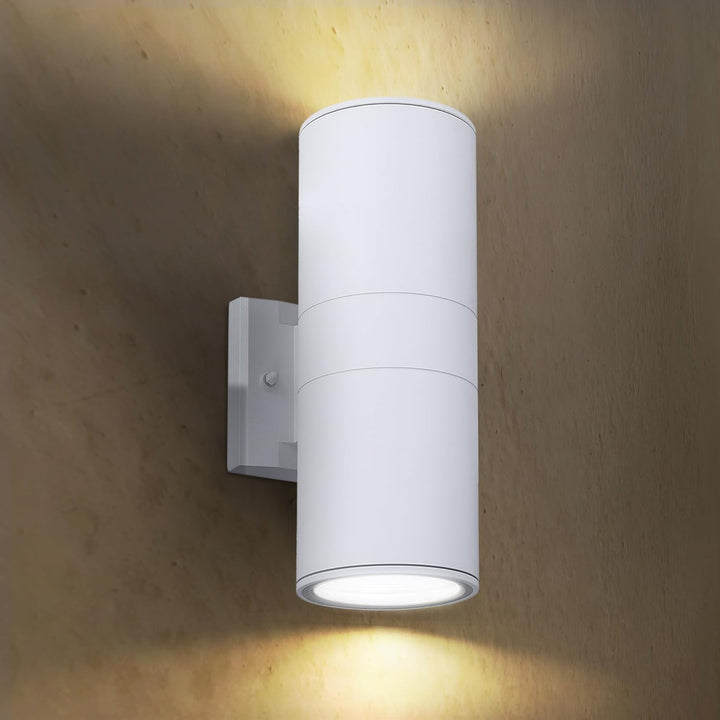 SCSH02 120V Line Voltage LED Aluminum Cylinder Up Down Light 2 Directional Sconce Lighting Medium Base Sockets